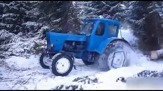 НА ТРАКТОРАХ МТЗ ПО ГРЯЗИ ON TRACTORS OF MTZ ON MUD