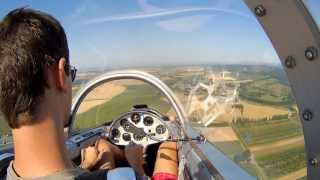 L-13 Blaník HD "Aerobatics" cockpit view (spin and falls) - Czech