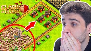 VOCÊ JÁ VIU ISSO? 1 CANHÃO DUPLO + 5 CANHÕES VS BÁRBAROS! | Clash Of Clans | Missão impossível #4