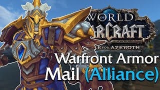 Warfront Armor: Mail Tier 1-3 (Alliance) In Game Preview | World of Warcraft