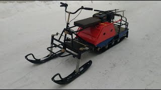 Обзор мотобуксировщик форза 15 с лыжным модулем езда в целик.