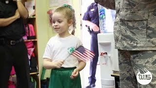 Airman's Return Home Surprises Daughter