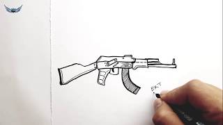 AKM Silah Resmi Nasıl Çizilir - Kolay Resim Çizme - Adım Adım