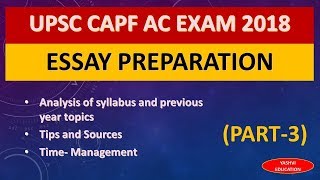 CAPF AC 2018 Paper-2: Essay Preparation (MUST PREPARE TOPICS)