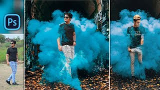 Latest @Danish Zehen Smoke Bomb Photo Manipulation in Photoshop cc | Edit Like Danish Zehen