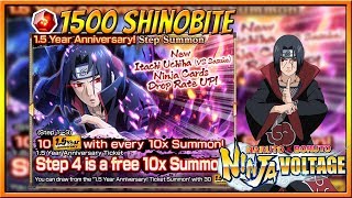 VEM ITACHI !!! 1500 SHINOBITE ITACHI V2 (REKIT) STEP SUMMONS - NARUTO X BORUTO NINJA VOLTAGE