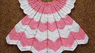 Платье крючком на девочку часть 1 English subtitles, Еspanol/Dress crocheted for a girl Рart1