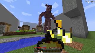 NOOB VS ANIMATRONICOS GIGANTES SALVANDO EL PUEBLO!! MINECRAFT TROLL