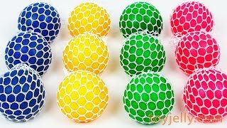 Learn Colors Mesh Squishy Balls Super Kinder Joy Surprise Toy Appliance Playset for Kids Baby Songs