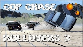 BeamNG Drive Cop Chases & Rollovers #3