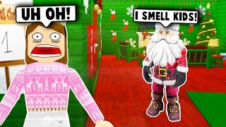 I SPENT 24 HOURS IN SANTA'S HOUSE! (Roblox Bloxburg) Roblox Roleplay