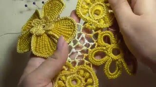 Как вязать сеточку с узелками в ирландском кружеве. Видео-урок.