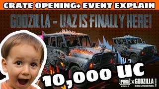 GodZilla UAZ Is Here- Spin || Fully Explained And 1000 UC Crate  Opening ||