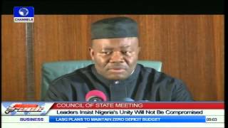 Council Of State Meeting: Leaders Insist Nigeria's Unity Will Not Be Compromised