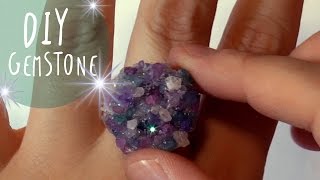 How to make faux CRYSTALS and DRUZY jewelry with COARSE SALT * DIY * by ART Tv