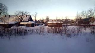 Котлас. Поезд из Воркуты.Россия из окна поезда.