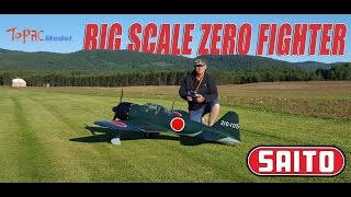Top Rc Models Big Scale Zero Fighter with Saito FG84r3 Radial Engine