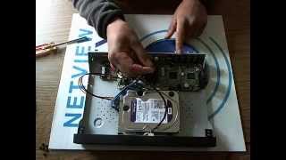 Hikvision DS-7208HGI Turbo DVR Hard Drive Install Demonstration how to