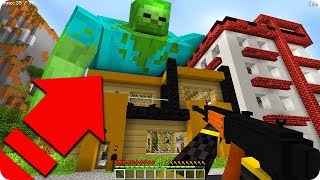 APARECE UN ZOMBIE MUTANTE GIGANTE EN MI CASA EN MINECRAFT ?