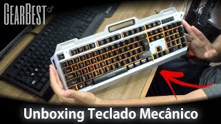 Unboxing Teclado LED MECÂNICO SUPER BARATO! ⌨️ | GearBest [PT-BR]
