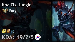 Kha'Zix Jungle vs Lee Sin - Fury - KR Challenger Patch 7.10