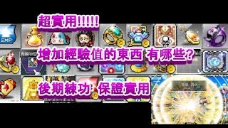 [新楓之谷][神秘] 超實用!!! 增加經驗值的物品有哪些呢? 後期練功必看