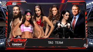 The Bella Twins (Nikki & Brie Bella) VS Paige & Stephanie McMahon | WWE 2K16