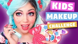 FULL FACE USING ONLY KIDS MAKEUP Challenge! | Charisma Star