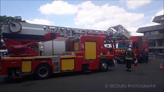 BSPP - Arrivé Départ normal ( DN ) de Créteil sur manoeuvre incendie - Porte Ouverte Créteil 2018