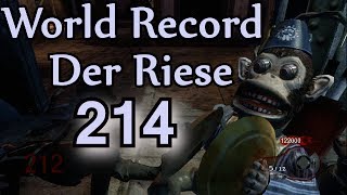 Der Riese World Record solo Round 214 map pack error/reset  bo1 zombies
