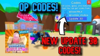 NEW *OP* CODES (?UPDATE 30?) Roblox Bubblegum Simulator