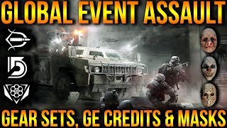 GLOBAL EVENT ASSAULT EVERYTHING YOU NEED TO KNOW | HOW TO GET GEAR SETS, GE CREDITS & THE MASKS