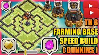 Clash Of Clans - Town Hall 8 (TH8) Farming Base / Hybrid Base with Bomb Tower ANTI HOG | ANTI GOWIPE