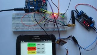 Управление нагрузками через SMS  на GSM- модуль SIM800L от APP Android приложения, Arduino, LED.