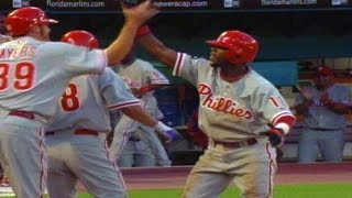 Jimmy Rollins hits an three-run inside-the-park home run