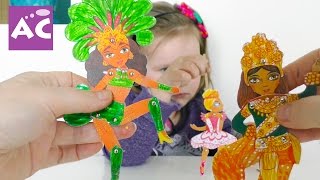 Куклы-марионетки из разных стран оживают и танцуют. Танец живота и танец котиков от Агаты.