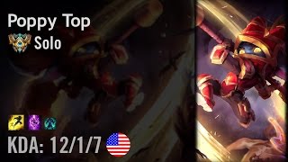 Poppy Top vs Fiora - Solo - NA Challenger Patch 6.10
