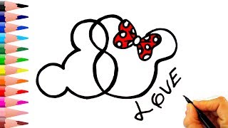 Mickey Mouse Love Nasıl Çizilir?- How To Draw a Mickey Mouse Love