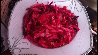 Белокочанная Маринованная Капуста со Свеклой (Хрустящая и Сочная) / Простой Рецепт