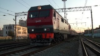 Отправление ТЭП70БС-155 с поездом №606 Волгоград — Астрахань