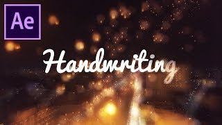 Adobe After Effects CC Tutorial: Handwriting Text Animation Effect How to