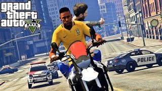 GTA 5 : NEYMAR E MESSI DEU FUGA DE XT 660 NA POLÍCIA