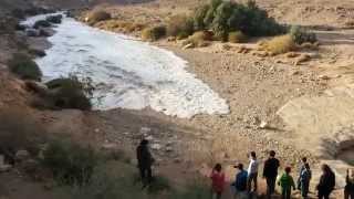 גל ראשון שיטפון בנגב נחל צין Flash Floods – Zin River