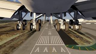 Boeing 747-400 landing at Los Angeles [Landing Gear CAM] ++ Aerofly FS 2