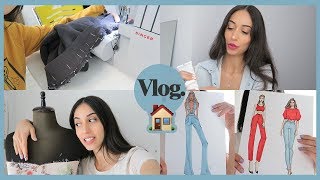 EVDE BİR GÜNÜM | MODA ÇİZİMLERİM, DİKİŞ, YEMEK, TASARIM