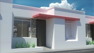 casa moderna de 7.00m x 15.00m, un piso "Condominio Valle Vista".