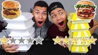 1 STERN VS 5 STERNE LIEFERSERVICE (BURGER) !!! | Kelvin und Marvin