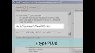 Anki PLU Flashcard Deck -- Advanced