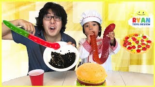 Gummy Food vs Real Food & Pizza Challenge