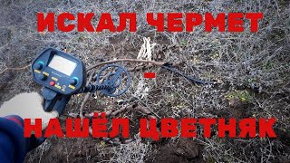 Зимний коп металла с бюджетным металлоискателем.